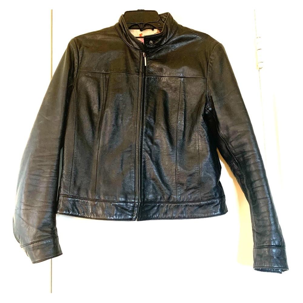Miss Top Gun black 💯 % genuine leather jacket